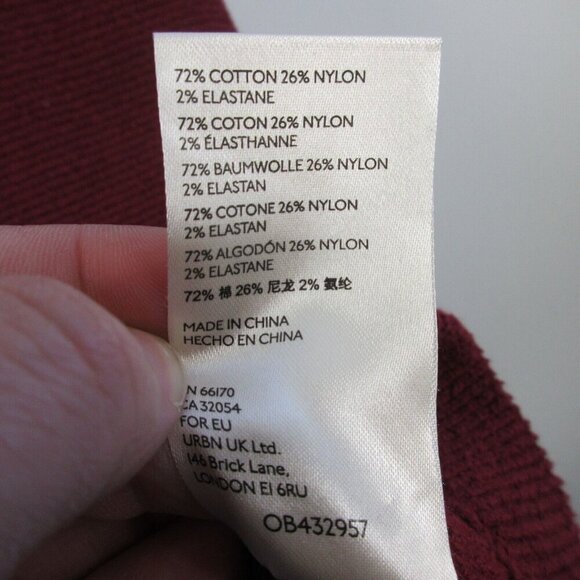 Free People Ottoman Slouchy Sweater Women XS Burgundy Cotton Blend Oversized 614 - Picture 8 of 13